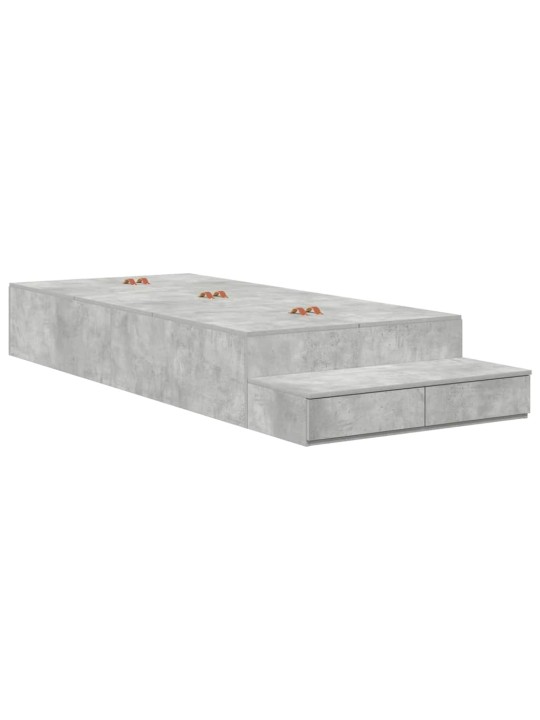 Voodi hoiukohaga raam sahtliga betoonhall 236.5 x 100 x 31.5 cm