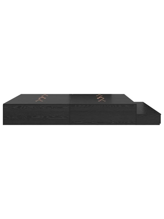 Voodi hoiukohaga raam must tamm 236.5 x 200 x 31.5 cm tehispuit