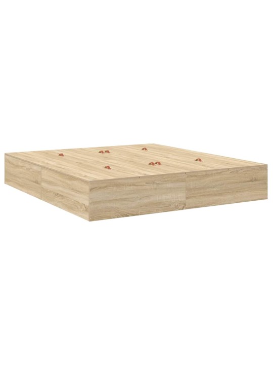 Voodi hoiukohaga raam uksega sonoma tamm 236.5 x 200 x 31.5 cm