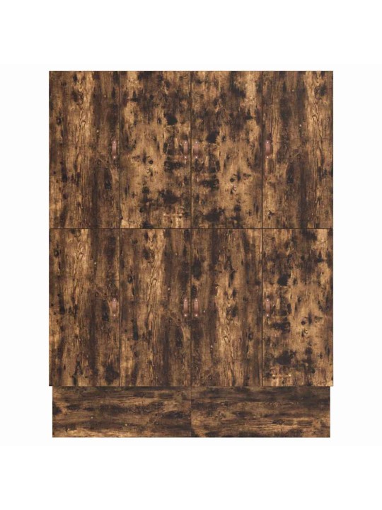 Voodi hoiukohaga raam suitsetatud tamm 236.5 x 200 x 31.5 cm