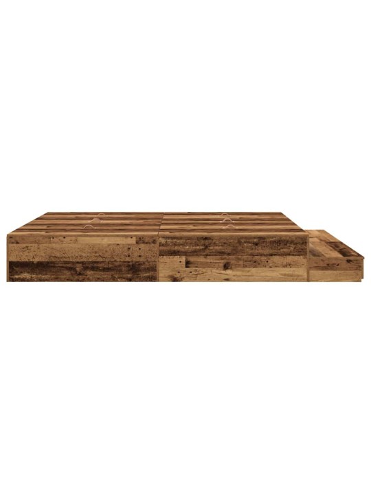 Voodi hoiukohaga raam vana puit 236.5 x 200 x 31.5 cm tehispuit