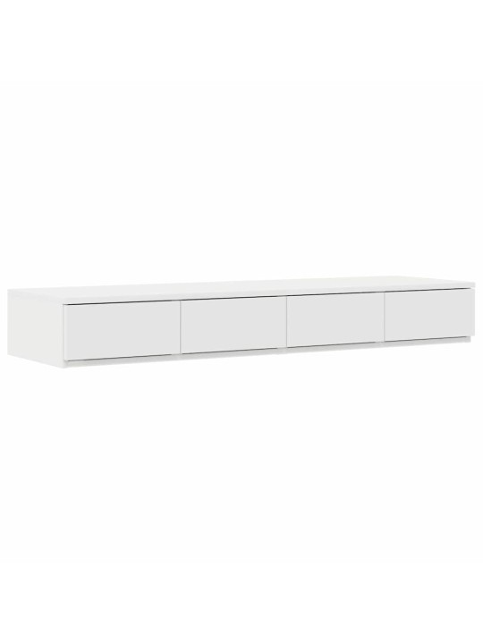 Voodi hoiukohaga raam valge 236.5 x 120 x 31.5 cm tehispuit