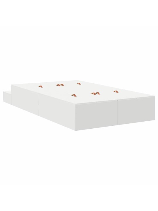 Voodi hoiukohaga raam valge 236.5 x 120 x 31.5 cm tehispuit