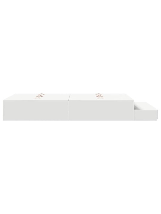 Voodi hoiukohaga raam valge 236.5 x 120 x 31.5 cm tehispuit