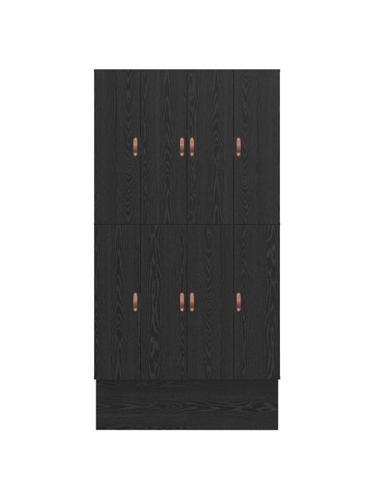 Voodi hoiukohaga raam must tamm 236.5 x 120 x 31.5 cm tehispuit