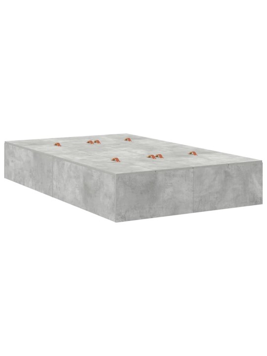 Voodi hoiukohaga raam sahtliga betoonhall 236.5 x 120 x 31.5 cm