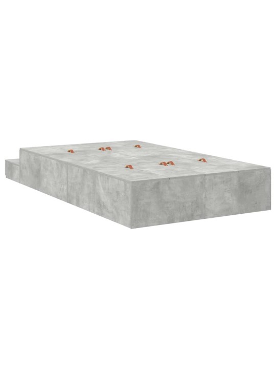Voodi hoiukohaga raam sahtliga betoonhall 236.5 x 120 x 31.5 cm