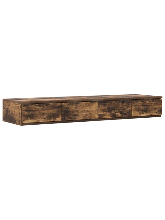 Voodi hoiukohaga raam suitsetatud tamm 236.5 x 120 x 31.5 cm