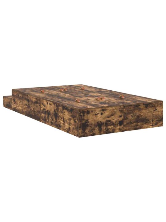 Voodi hoiukohaga raam suitsetatud tamm 236.5 x 120 x 31.5 cm