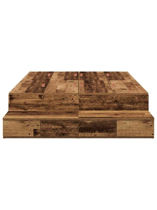 Voodi hoiukohaga raam vana puit 236.5 x 120 x 31.5 cm tehispuit
