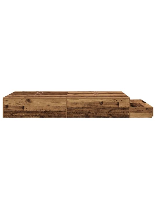 Voodi hoiukohaga raam vana puit 236.5 x 120 x 31.5 cm tehispuit