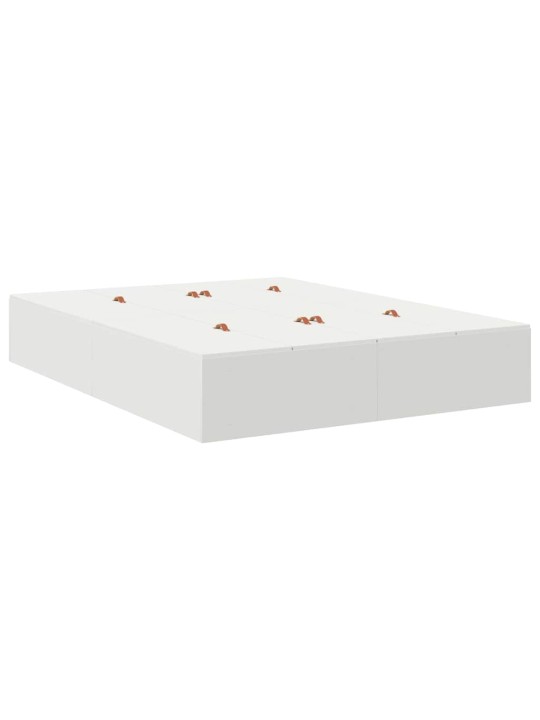 Voodi hoiukohaga raam valge 236.5 x 150 x 31.5 cm tehispuit