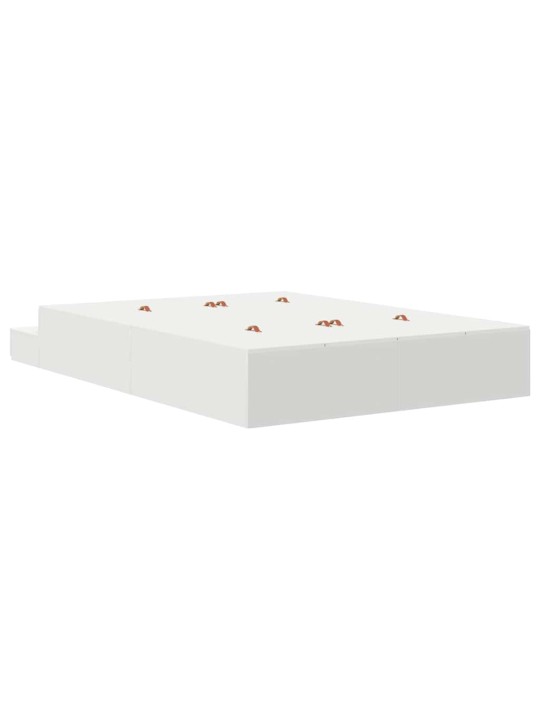 Voodi hoiukohaga raam valge 236.5 x 150 x 31.5 cm tehispuit