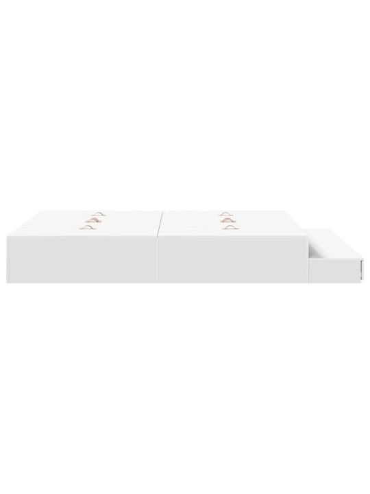 Voodi hoiukohaga raam valge 236.5 x 150 x 31.5 cm tehispuit