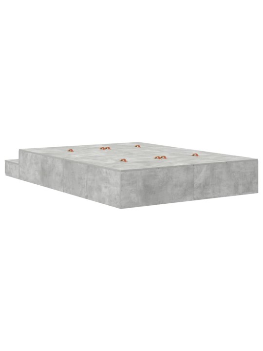 Voodi hoiukohaga raam sahtliga betoonhall 236.5 x 160 x 31.5 cm
