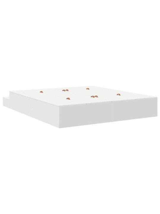 Voodi hoiukohaga raam valge 236.5 x 180 x 31.5 cm tehispuit