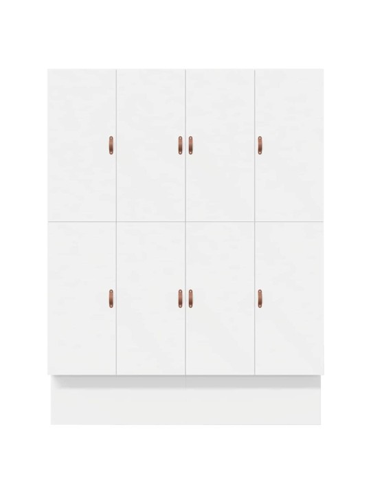 Voodi hoiukohaga raam valge 236.5 x 180 x 31.5 cm tehispuit