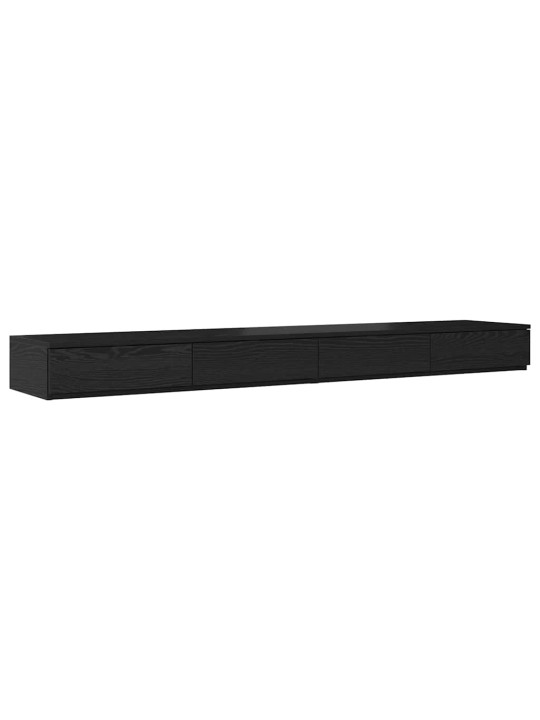Voodi hoiukohaga raam must tamm 236.5 x 180 x 31.5 cm tehispuit