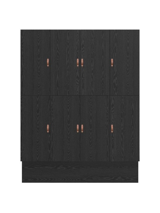 Voodi hoiukohaga raam must tamm 236.5 x 180 x 31.5 cm tehispuit