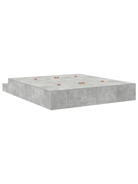 Voodi hoiukohaga raam sahtliga betoonhall 236.5 x 180 x 31.5 cm