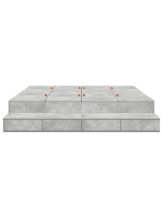 Voodi hoiukohaga raam sahtliga betoonhall 236.5 x 180 x 31.5 cm