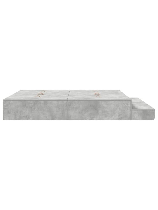 Voodi hoiukohaga raam sahtliga betoonhall 236.5 x 180 x 31.5 cm