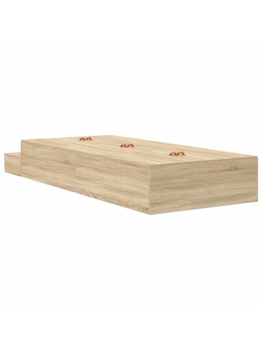 Voodi hoiukohaga raam sahtliga sonoma tamm 226.5 x 90 x 31.5 cm