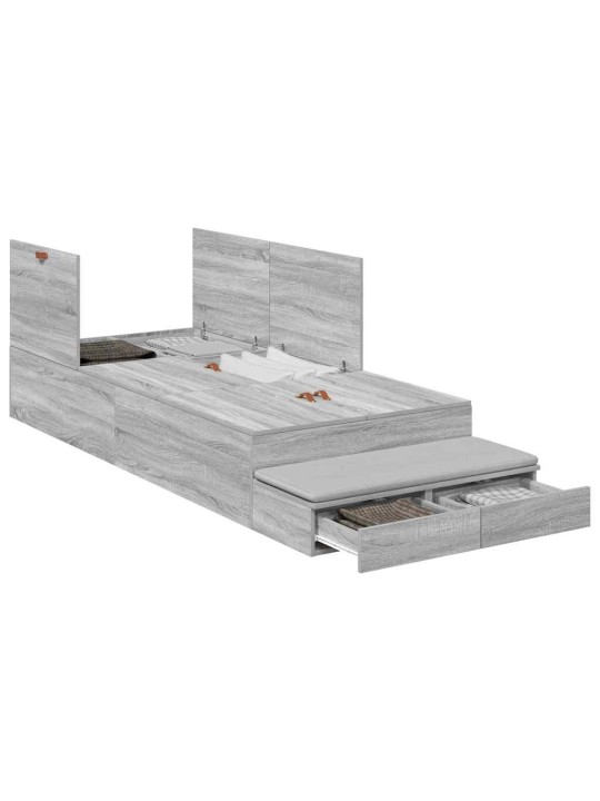 Voodi hoiukohaga raam sahtliga hall sonoma 226.5 x 90 x 31.5 cm