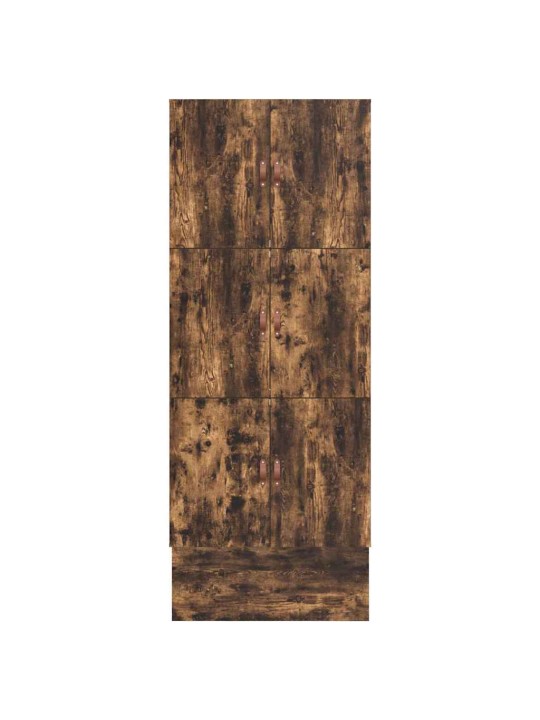 Voodi hoiukohaga raam suitsetatud tamm 226.5 x 75 x 31.5 cm