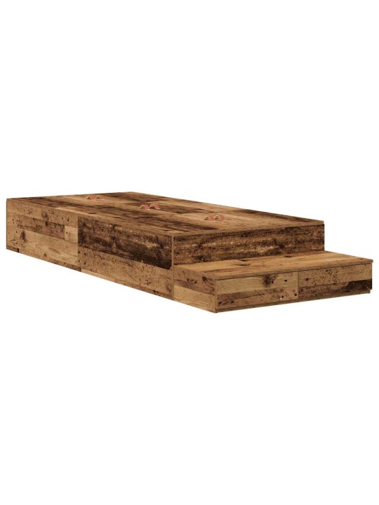Voodi hoiukohaga raam vana puit 226.5 x 75 x 31.5 cm tehispuit
