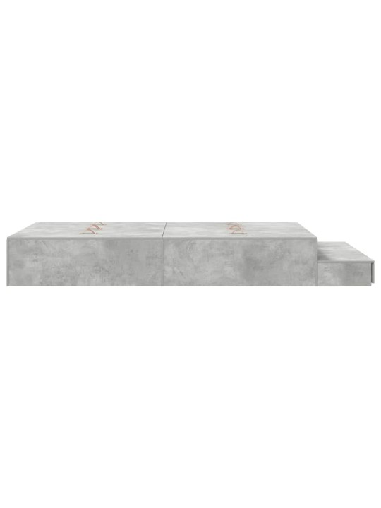 Voodi hoiukohaga raam sahtliga betoonhall 226.5 x 120 x 31.5 cm