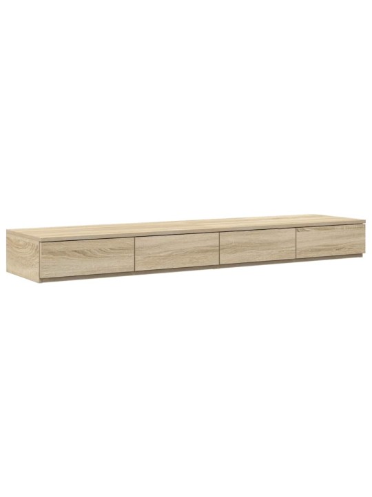 Voodi hoiukohaga raam uksega sonoma tamm 226.5 x 135 x 31.5 cm
