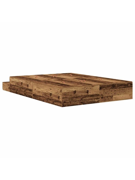 Voodi hoiukohaga raam vana puit 226.5 x 135 x 31.5 cm tehispuit