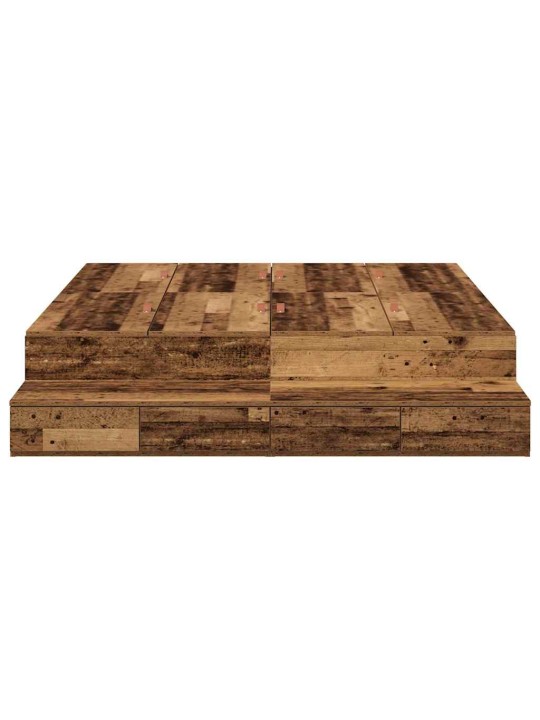 Voodi hoiukohaga raam vana puit 226.5 x 135 x 31.5 cm tehispuit