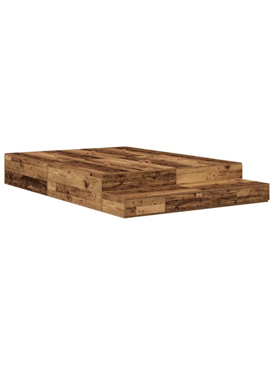 Voodi hoiukohaga raam vana puit 226.5 x 135 x 31.5 cm tehispuit