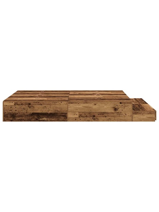 Voodi hoiukohaga raam vana puit 226.5 x 135 x 31.5 cm tehispuit