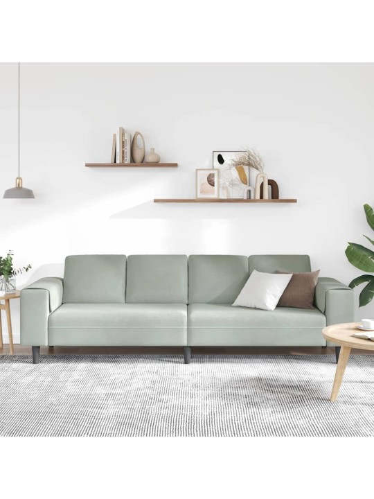 Diivanikomplekt helehall samet