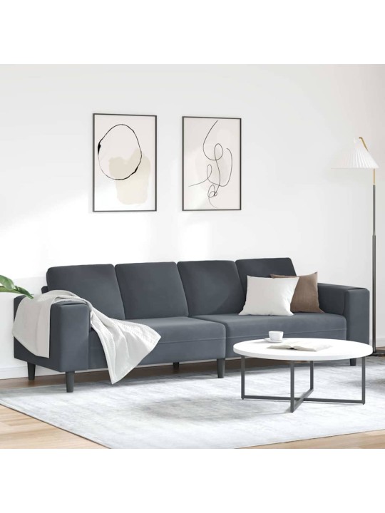 Diivanikomplekt tumehall samet