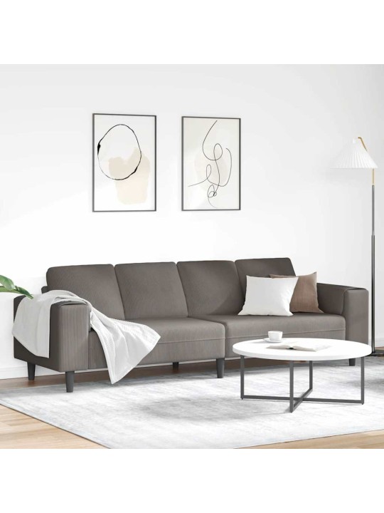 Kangast diivan padjaga helehall 208 cm kordurori kangas