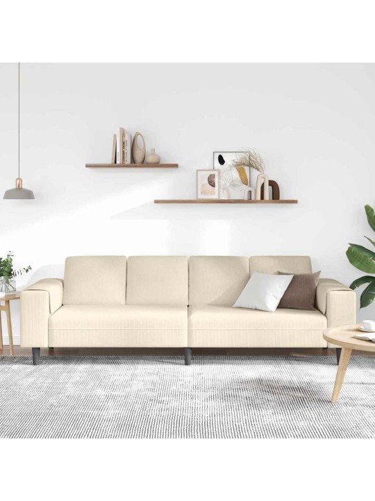 Kangast diivan padjaga kreemjas 208 cm kordurori kangas