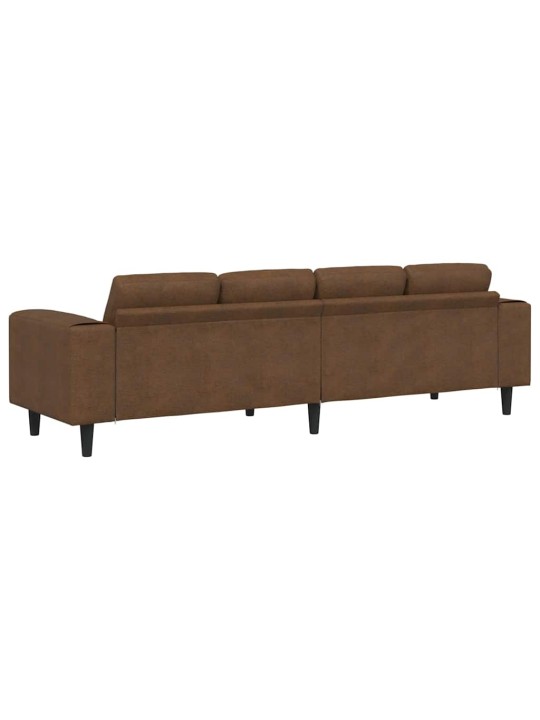 Diivanikomplekt pruun tehisnaha suede