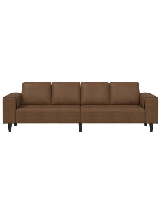 Diivanikomplekt pruun tehisnaha suede
