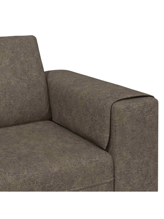 Diivanikomplekt tumehall tehisnaha suede