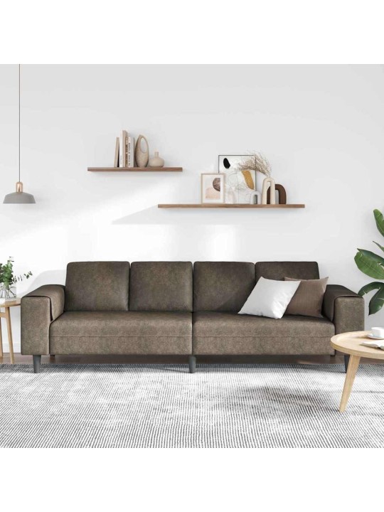 Diivanikomplekt tumehall tehisnaha suede