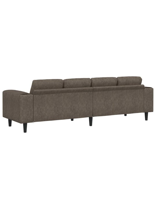 Diivanikomplekt tumehall tehisnaha suede