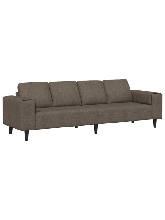 Diivanikomplekt tumehall tehisnaha suede