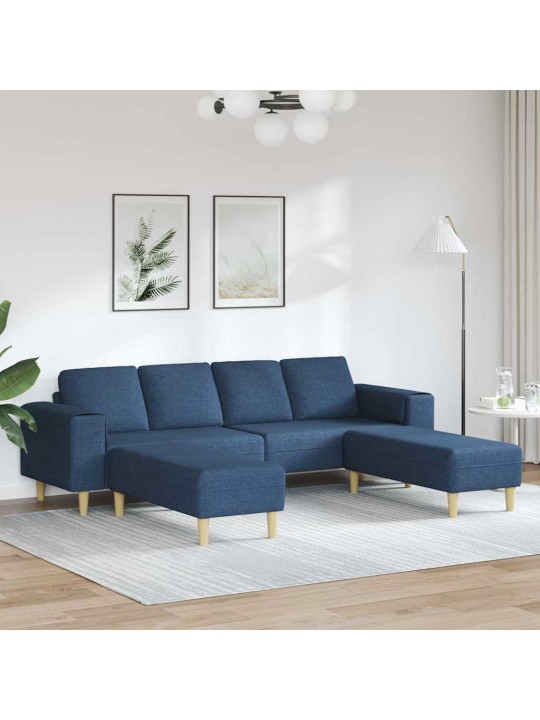 Diivanikomplekt 3 tk sinine kangas