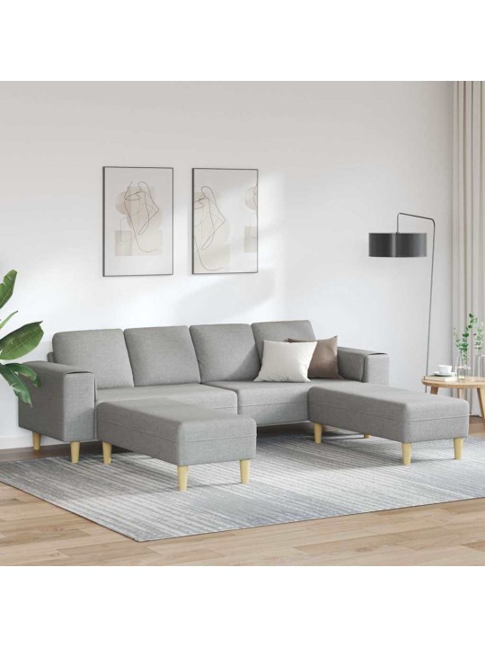 Diivanikomplekt 3 tk pilvehall kangas