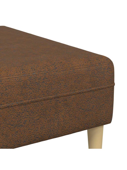 Diivanikomplekt 3 tk pruun tehisnaha suede