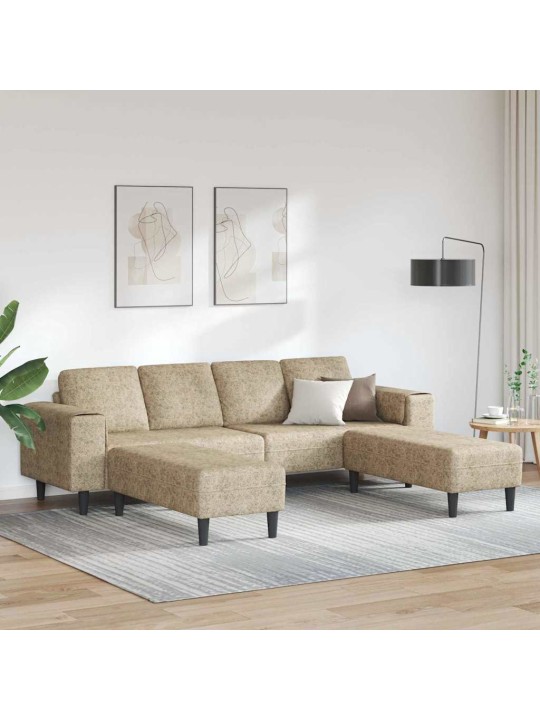 Diivanikomplekt 3 tk helehall tehisnaha suede